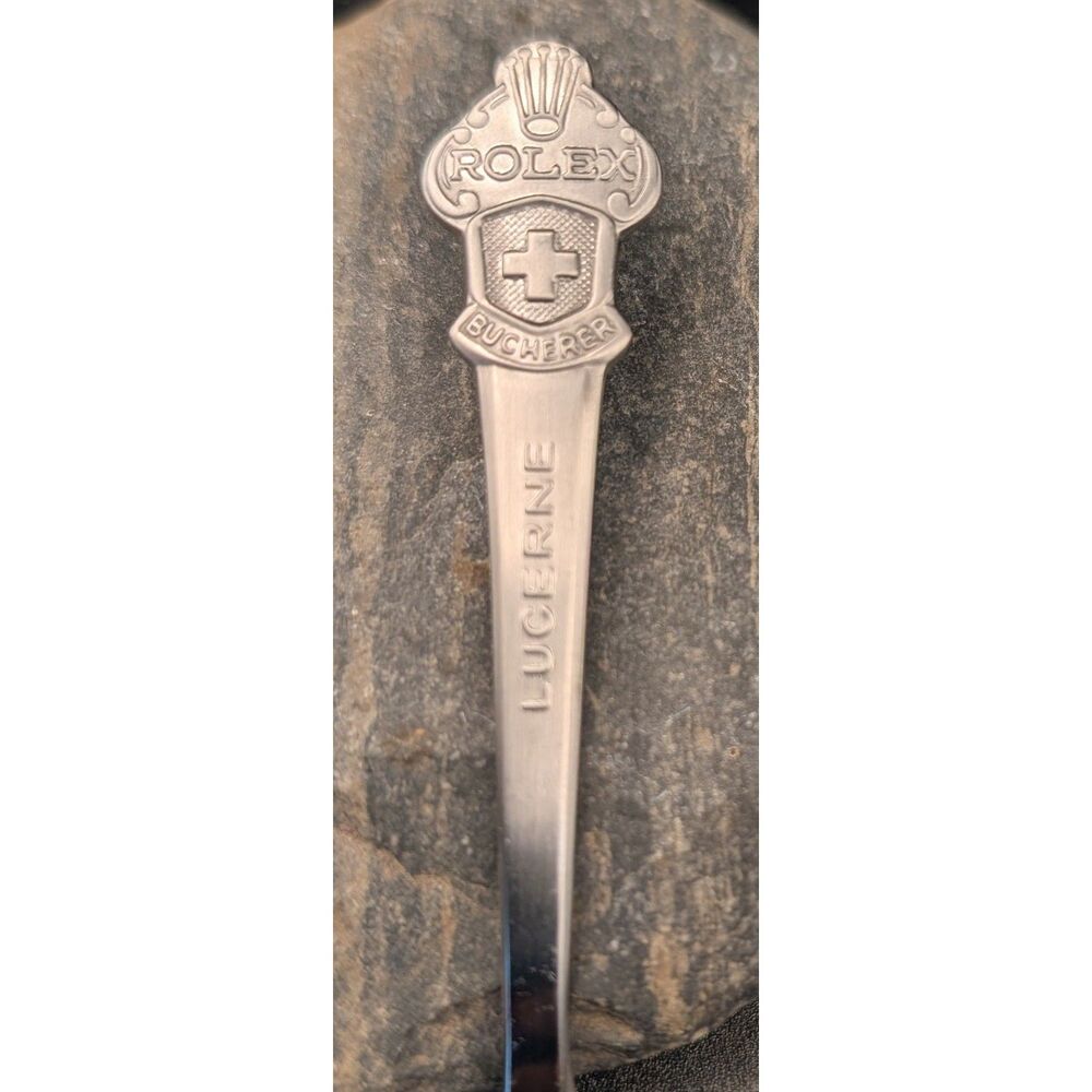 Rolex Bucherer Lucerne 4.5” Vintage Souvenir Spoon – Swiss Collectible